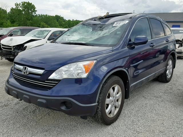 5J6RE48778L029646 - 2008 HONDA CR-V EXL BLUE photo 2