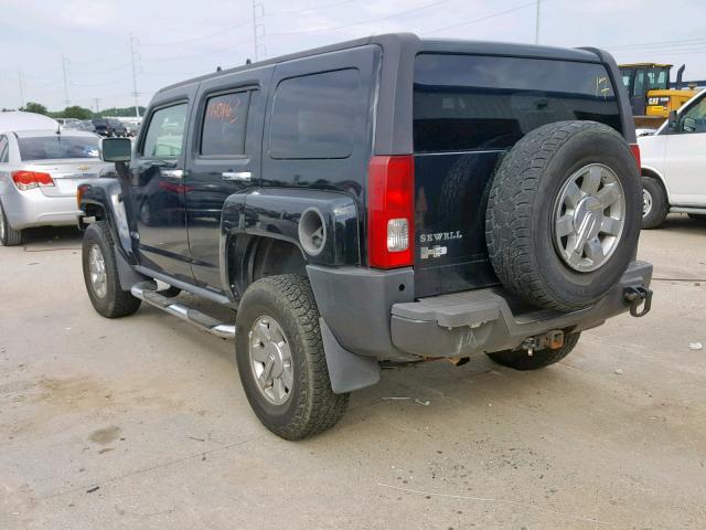 5GTDN136968174600 - 2006 HUMMER H3 BLACK photo 3