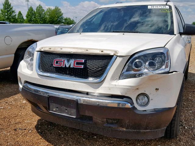 1GKER13D79J165572 - 2009 GMC ACADIA SLE WHITE photo 9