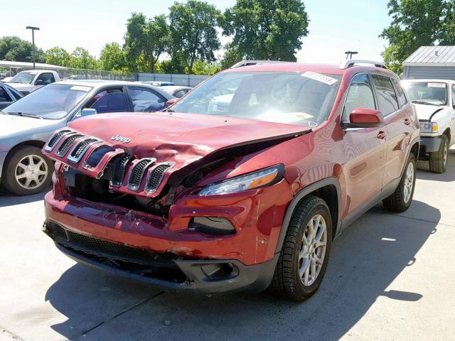 1C4PJLCB9FW741845 - 2015 JEEP CHEROKEE L RED photo 2