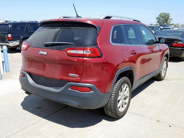 1C4PJLCB9FW741845 - 2015 JEEP CHEROKEE L RED photo 4