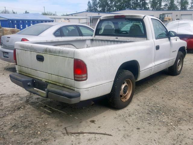 1B7FL26X5YS604225 - 2000 DODGE DAKOTA WHITE photo 4