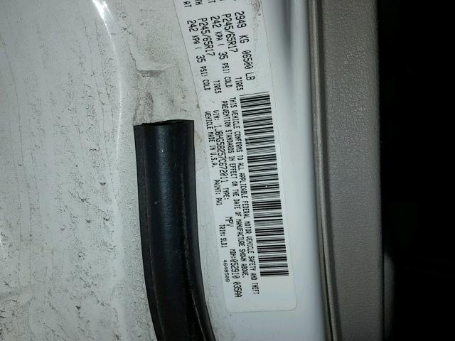 1J8HG58257C672011 - 2007 JEEP COMMANDER WHITE photo 10