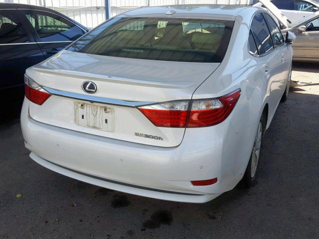 JTHBW1GG9D2037332 - 2013 LEXUS ES 300H WHITE photo 4