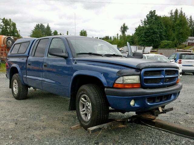 1B7HG38NX2S657539 - 2002 DODGE DAKOTA QUA BLUE photo 1