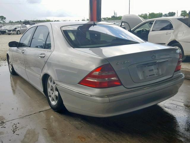 WDBNG70J11A146971 - 2001 MERCEDES-BENZ S 430 SILVER photo 3