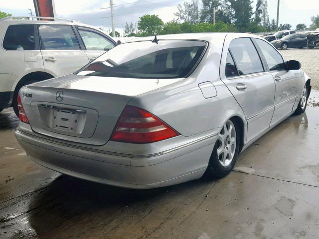 WDBNG70J11A146971 - 2001 MERCEDES-BENZ S 430 SILVER photo 4