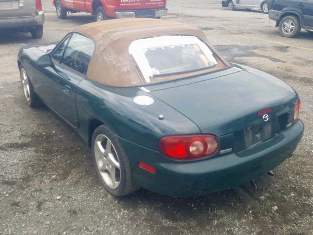 JM1NB353310208783 - 2001 MAZDA MX-5 MIATA GREEN photo 3