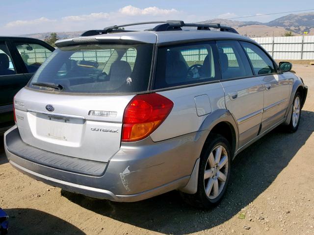 4S4BP62C477343681 - 2007 SUBARU OUTBACK OU SILVER photo 4