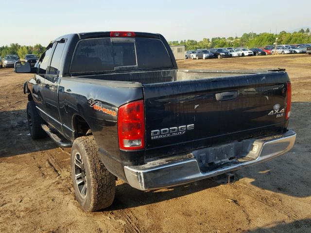 3D7KU28D44G207532 - 2004 DODGE RAM 2500 S BLACK photo 3