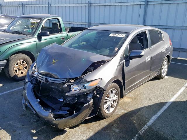 JHMZE2H77AS012706 - 2010 HONDA INSIGHT EX GRAY photo 2