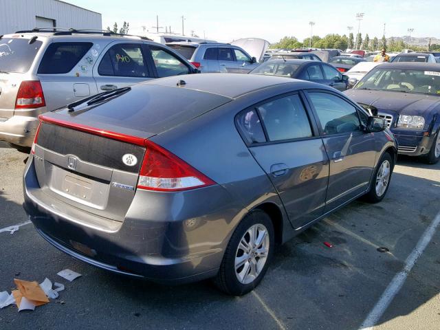 JHMZE2H77AS012706 - 2010 HONDA INSIGHT EX GRAY photo 4