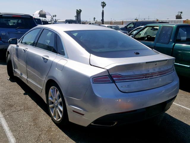 3LN6L2LU0GR624964 - 2016 LINCOLN MKZ HYBRID SILVER photo 3