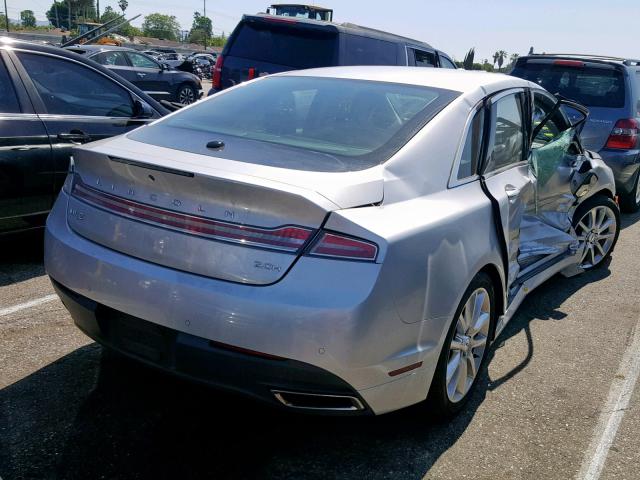 3LN6L2LU0GR624964 - 2016 LINCOLN MKZ HYBRID SILVER photo 4