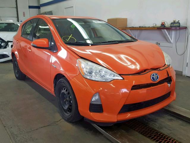 JTDKDTB39C1018257 - 2012 TOYOTA PRIUS C ORANGE photo 1