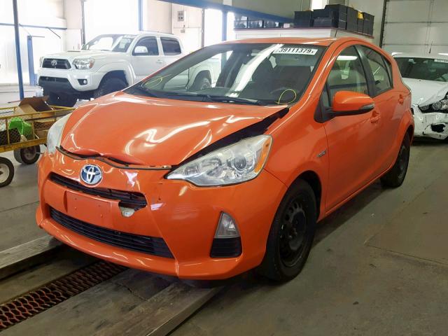 JTDKDTB39C1018257 - 2012 TOYOTA PRIUS C ORANGE photo 2