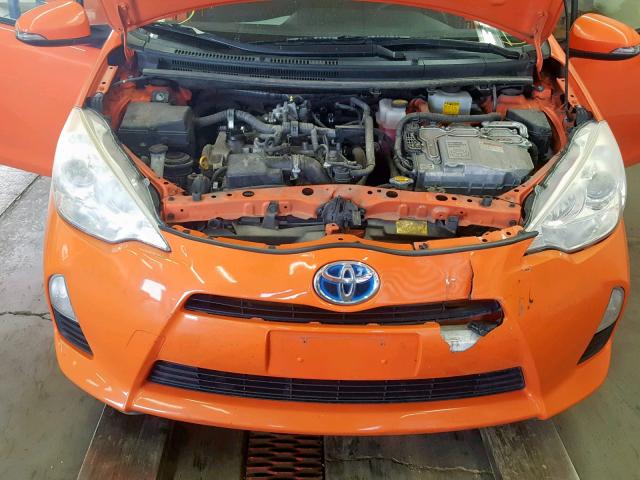 JTDKDTB39C1018257 - 2012 TOYOTA PRIUS C ORANGE photo 7