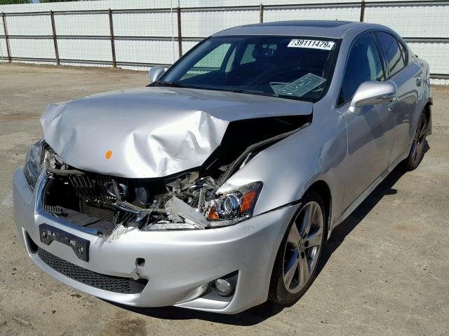 JTHBF5C27C5160271 - 2012 LEXUS IS 250 SILVER photo 2