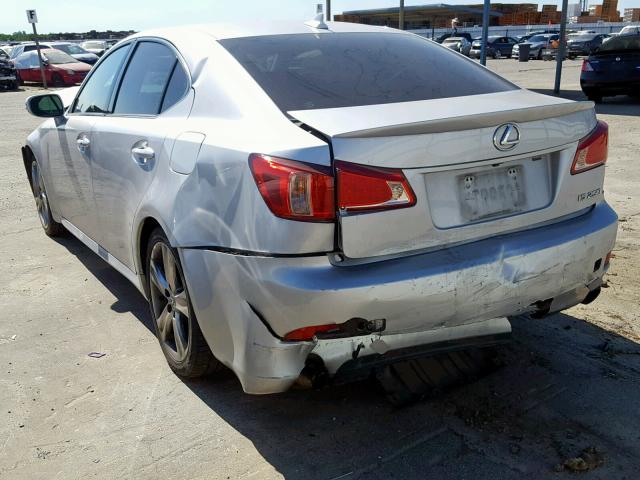 JTHBF5C27C5160271 - 2012 LEXUS IS 250 SILVER photo 3