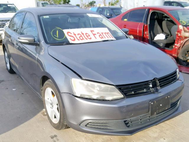 3VWLL7AJ9CM369491 - 2012 VOLKSWAGEN JETTA TDI GRAY photo 1