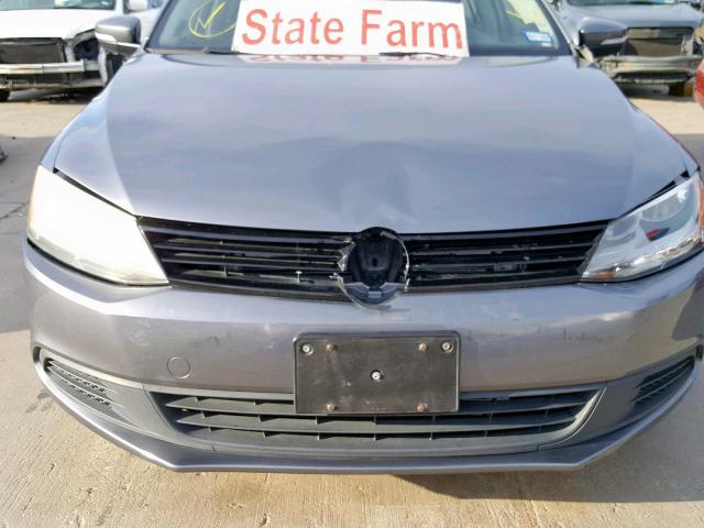 3VWLL7AJ9CM369491 - 2012 VOLKSWAGEN JETTA TDI GRAY photo 9