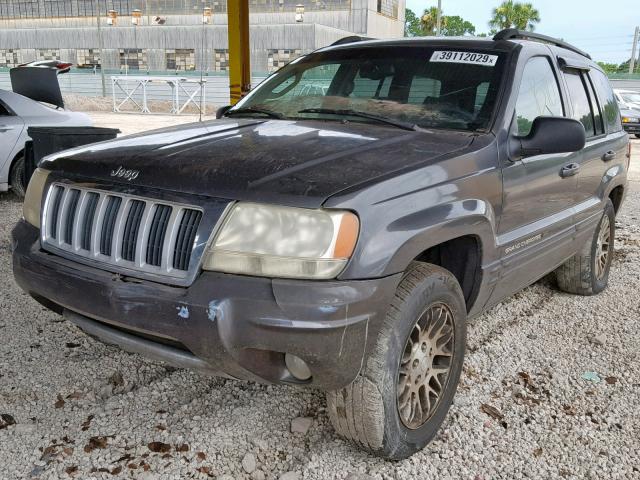 1J4GX58S54C112725 - 2004 JEEP GRAND CHER GRAY photo 2