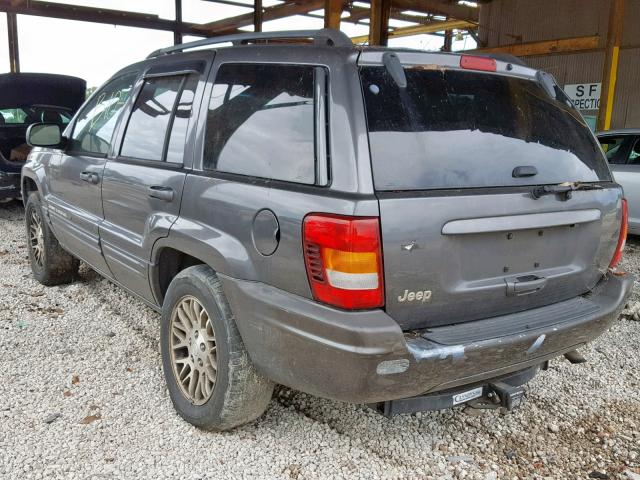 1J4GX58S54C112725 - 2004 JEEP GRAND CHER GRAY photo 3