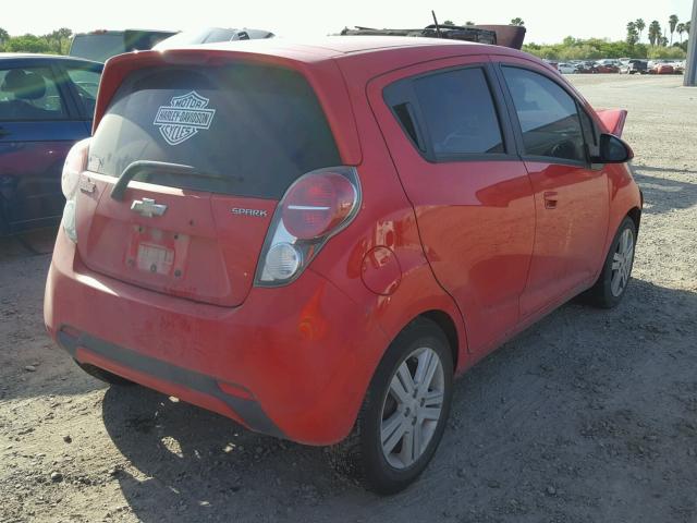 KL8CB6S9XFC804814 - 2015 CHEVROLET SPARK LS RED photo 4