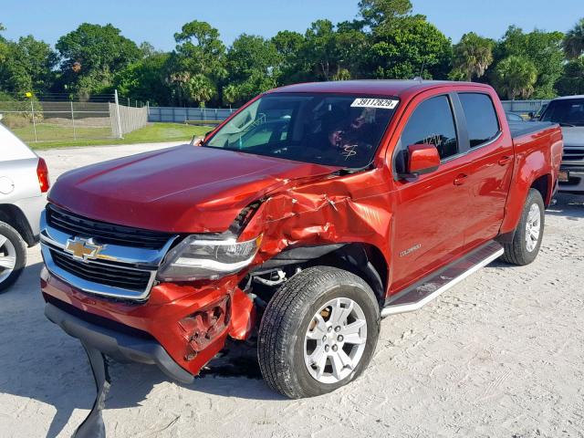 1GCGSCE35G1139333 - 2016 CHEVROLET COLORADO L RED photo 2
