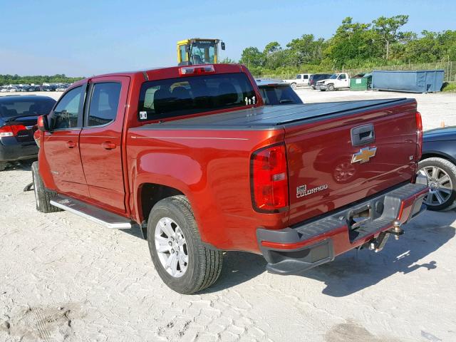 1GCGSCE35G1139333 - 2016 CHEVROLET COLORADO L RED photo 3