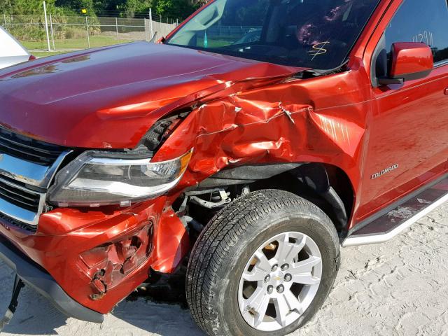 1GCGSCE35G1139333 - 2016 CHEVROLET COLORADO L RED photo 9