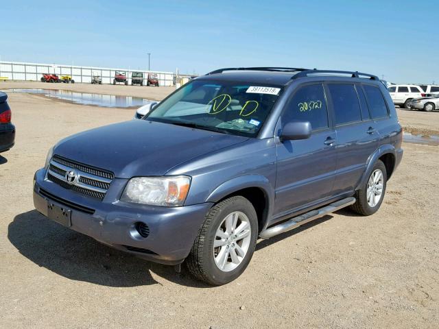 JTEDW21A460006603 - 2006 TOYOTA HIGHLANDER BLUE photo 2