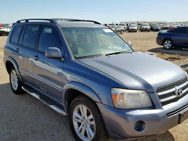 JTEDW21A460006603 - 2006 TOYOTA HIGHLANDER BLUE photo 9