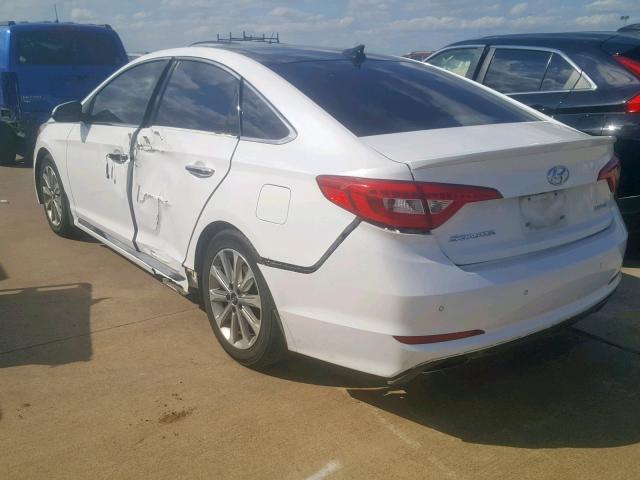 5NPE34AF0GH345176 - 2016 HYUNDAI SONATA SPO WHITE photo 3