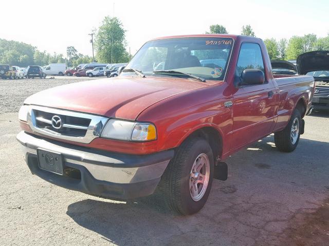 4F4YR12U81TM13516 - 2001 MAZDA B3000 RED photo 2