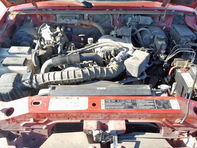 4F4YR12U81TM13516 - 2001 MAZDA B3000 RED photo 7