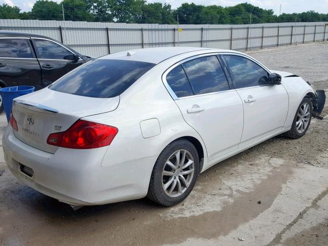 JNKCV61E99M311748 - 2009 INFINITI G37 BASE WHITE photo 4