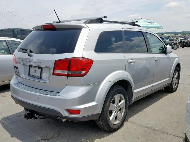 3D4PH1FG4BT567810 - 2011 DODGE JOURNEY MA SILVER photo 4