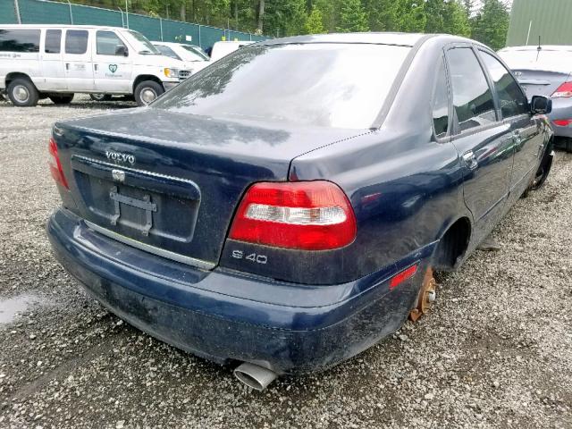 YV1VS27523F995325 - 2003 VOLVO S40 1.9T BLUE photo 4