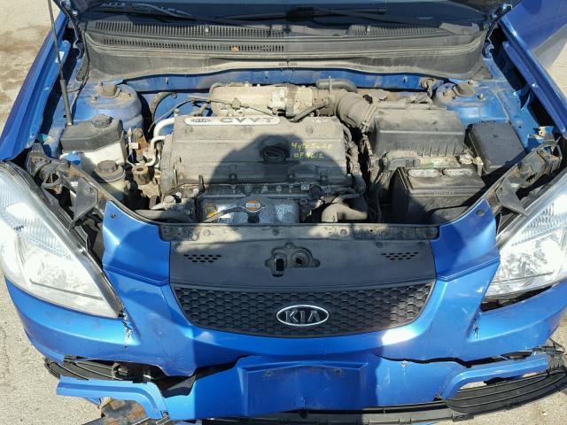 KNADE243896548533 - 2009 KIA RIO 5 SX BLUE photo 7