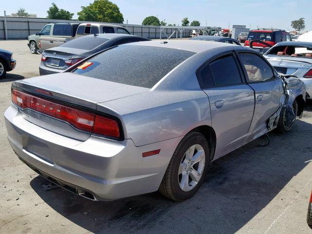 2C3CDXBG4EH216879 - 2014 DODGE CHARGER SE GRAY photo 4