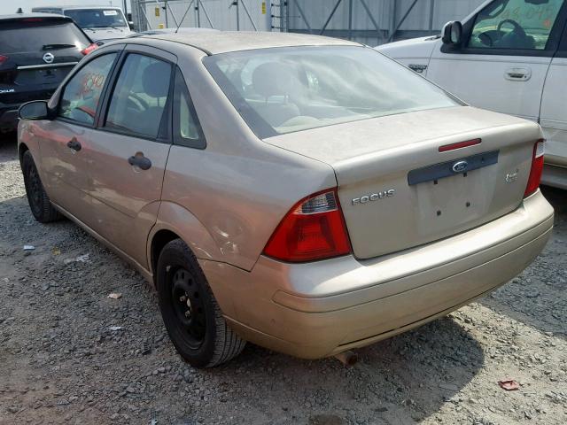 1FAFP34N97W102634 - 2007 FORD FOCUS ZX4 BEIGE photo 3