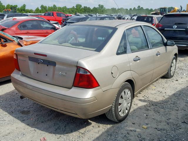 1FAFP34N97W102634 - 2007 FORD FOCUS ZX4 BEIGE photo 4