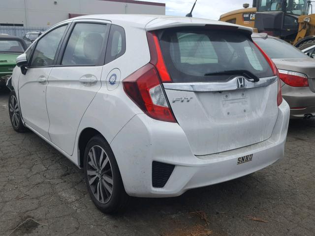 3HGGK5H81FM775320 - 2015 HONDA FIT EX WHITE photo 3