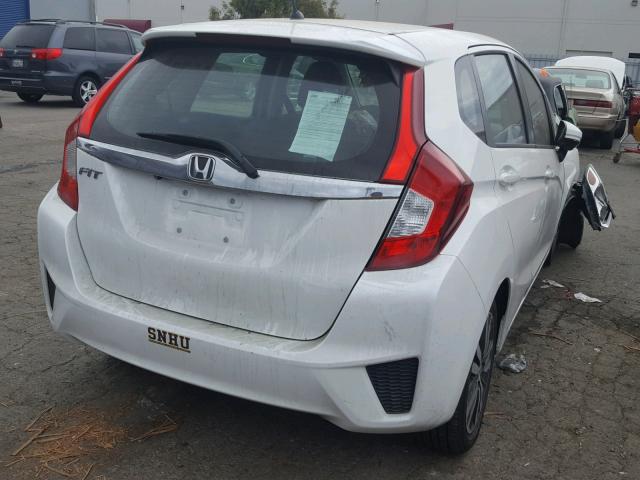 3HGGK5H81FM775320 - 2015 HONDA FIT EX WHITE photo 4