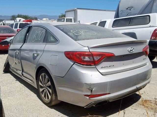 5NPE34AF5FH147434 - 2015 HYUNDAI SONATA SPO SILVER photo 3