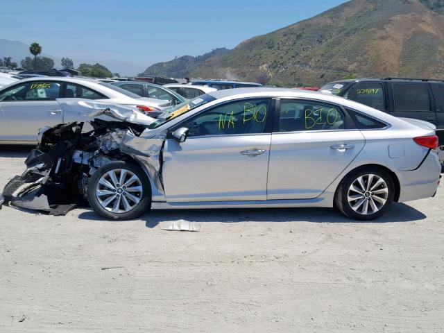 5NPE34AF5FH147434 - 2015 HYUNDAI SONATA SPO SILVER photo 9