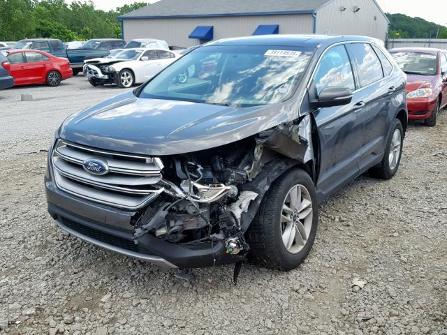 2FMTK4J94FBC08901 - 2015 FORD EDGE SEL BLACK photo 2