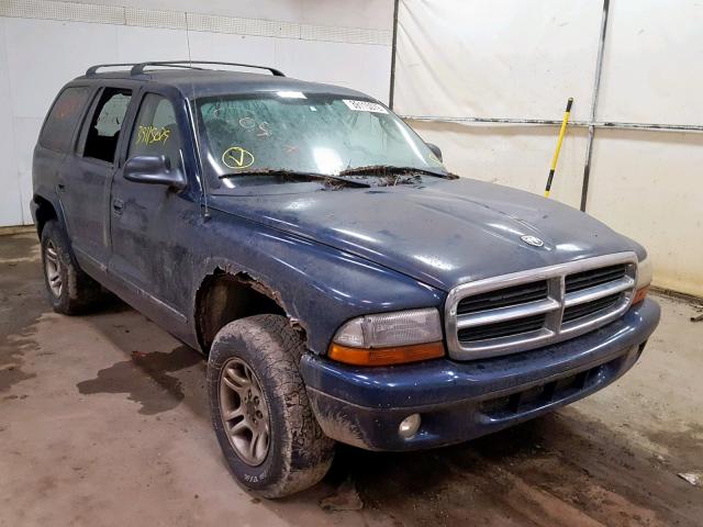 1D4HS48N43F504334 - 2003 DODGE DURANGO SL BLUE photo 1