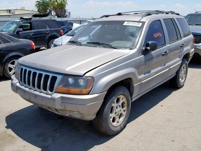 1J4GW48N4YC149584 - 2000 JEEP GRAND CHER GRAY photo 2